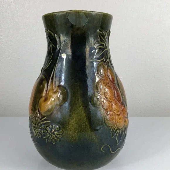 Vintage Scheurich Keramik West Germany Stoneware Juice Jug Apple Cherry Grape - Picture 3 of 12